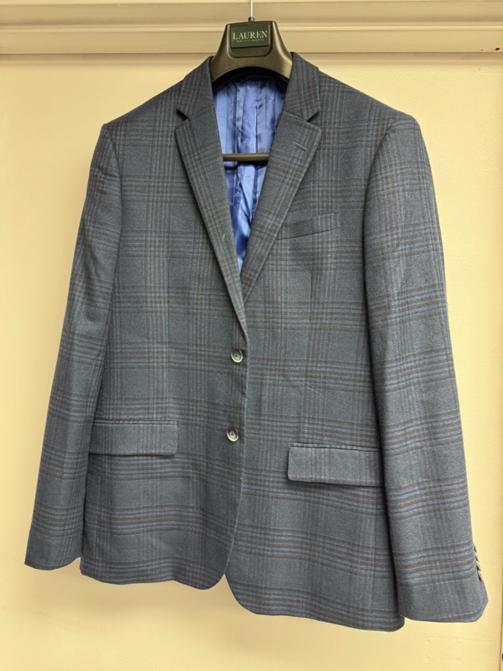 Ben Sherman Gray-Blue Plaid Sport Coat